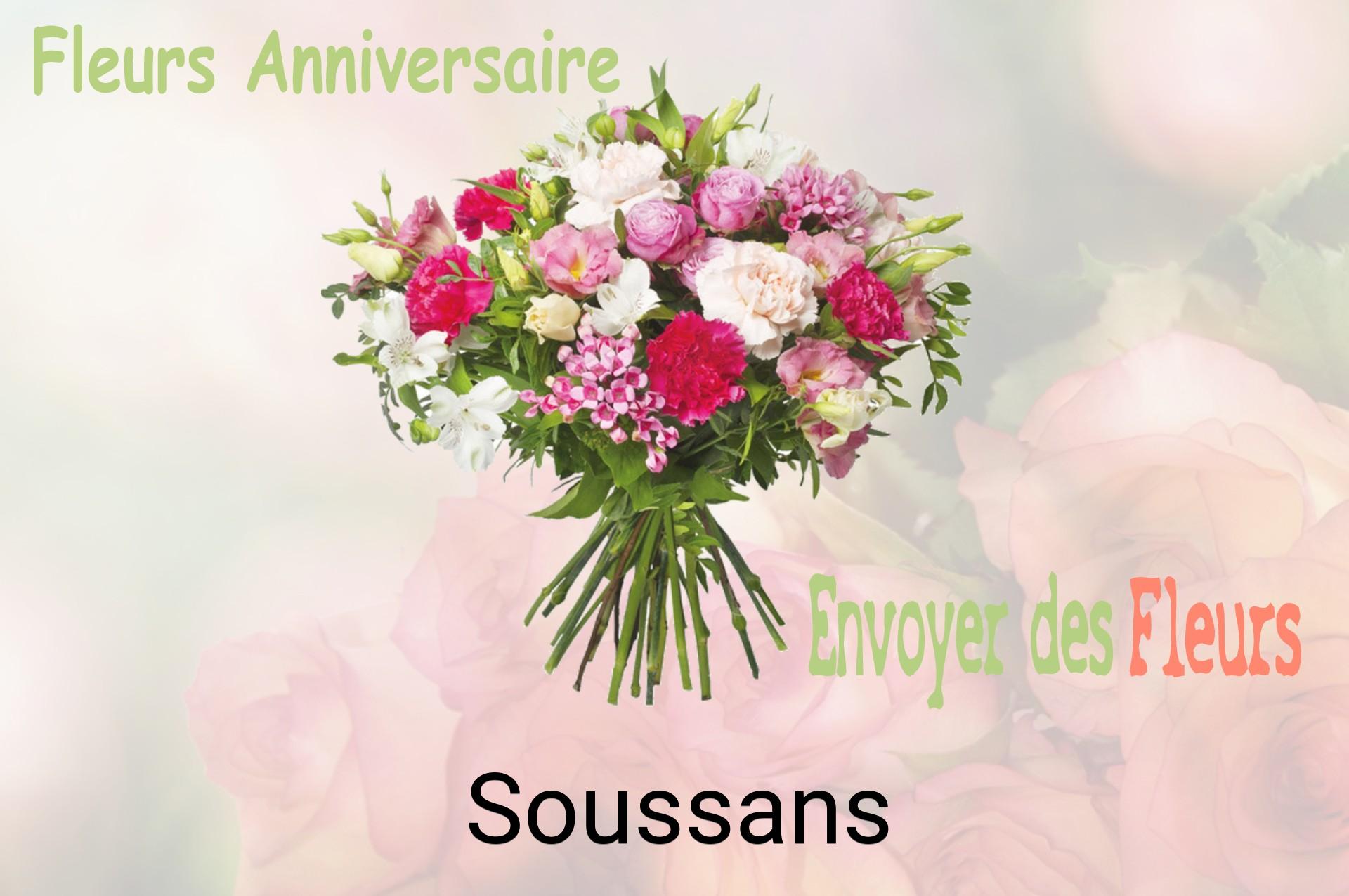 Bouquet de fleurs d’anniversaire livré à Soussans